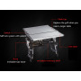 Outdoor camping extreme luxury picnic gas and charcoal grill table