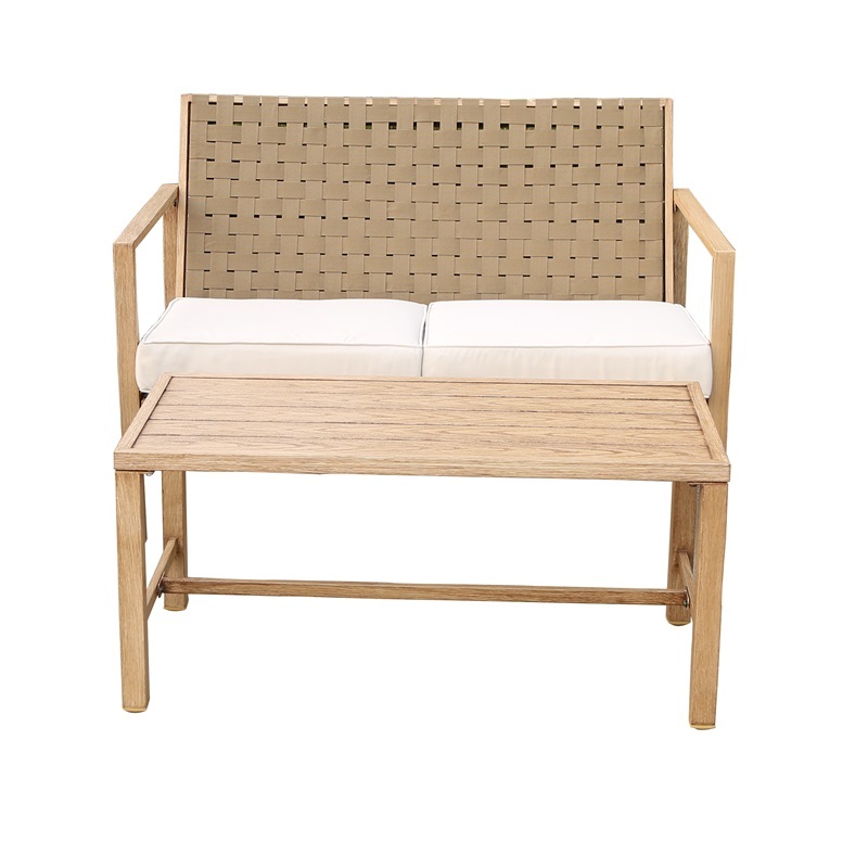Yoho 4pcs  Outdoor Furniture Garden Patio Iron Frame Platform Lounges Garden Set