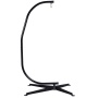 C Shape Steel  Hanging Hammock Woven Egg Chair Stand, Hammock Swing Chair Stand Outdoor
