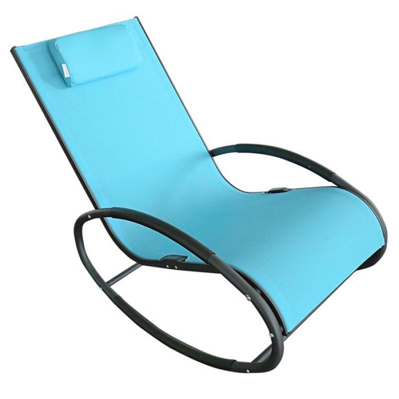 Outdoor Patio Garden beach  Metal Chaise rocking zero gravity recliner chair