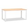 Outdoor Patio Furniture Rectangular Dinning Table with Two Benches KD Plastic Wood Aluminum Dining Table Set
