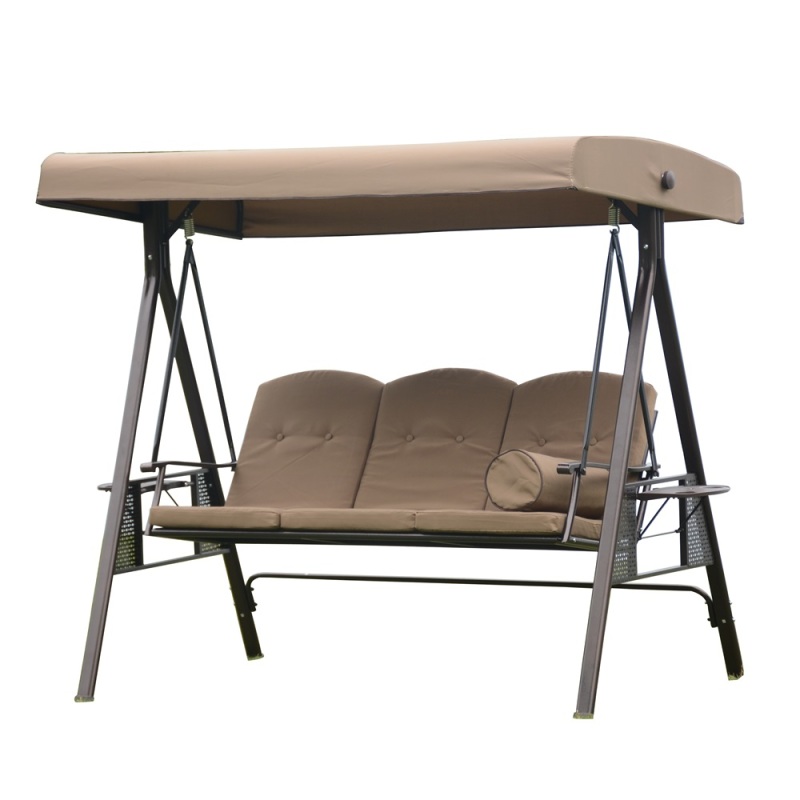 Yoho Rattan New Design 3 Persons Swing Chair Furniture Outdoor Garden Patio Swings with Canopy
