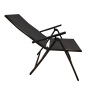 Outdoor Garden Metal folding stackable armchair outdoor folding reclining 7 position adjustable backchair aluminum chair