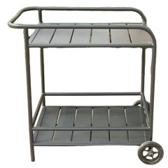 Outdoor Metal Trolley cart handled storage trolleys utility car Garden Patio Backyard  food layer trolleys with wheels