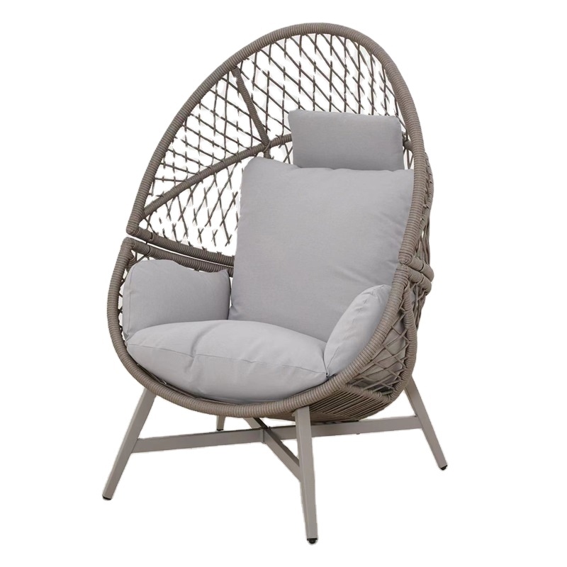 Yoho hanging egg chair stable aluminum frame with comfortable cushion knock down design