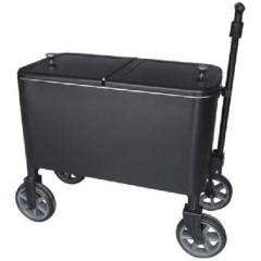 YOHO Hot Sale Outdoor Garden Hiking Camping cooler cart Beverage Tubs Cooler Lid beer/wine/drink Ice Bucket with big wheels