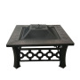 Outdoor black garden metal steel square fire pit
