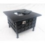 Yoho High End Outdoor Square 43 Inch Gas Fire Pit Table Outdoor Backyard Cast Aluminum Smokeless gas fire pit table