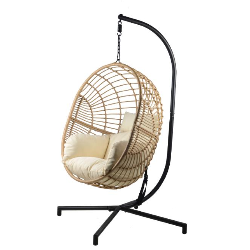 Yoho High Quality Patio Swings Egg Chair Wicker Rattan Swing Seat Furniture Outdoor Patio Swing Chair With Bed Design