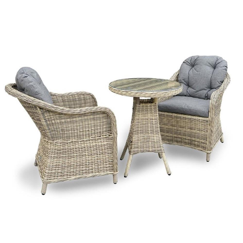 Outdoor Furniture Patio Table And Chairs 3pc Wicker Rattan Bistro Set