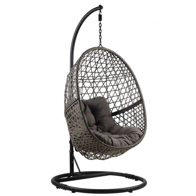 Yoho Hot Sale Full KD Outdoor Garden Patio egg chair swing High Quality Balcony hanging chair with waterproof cushion