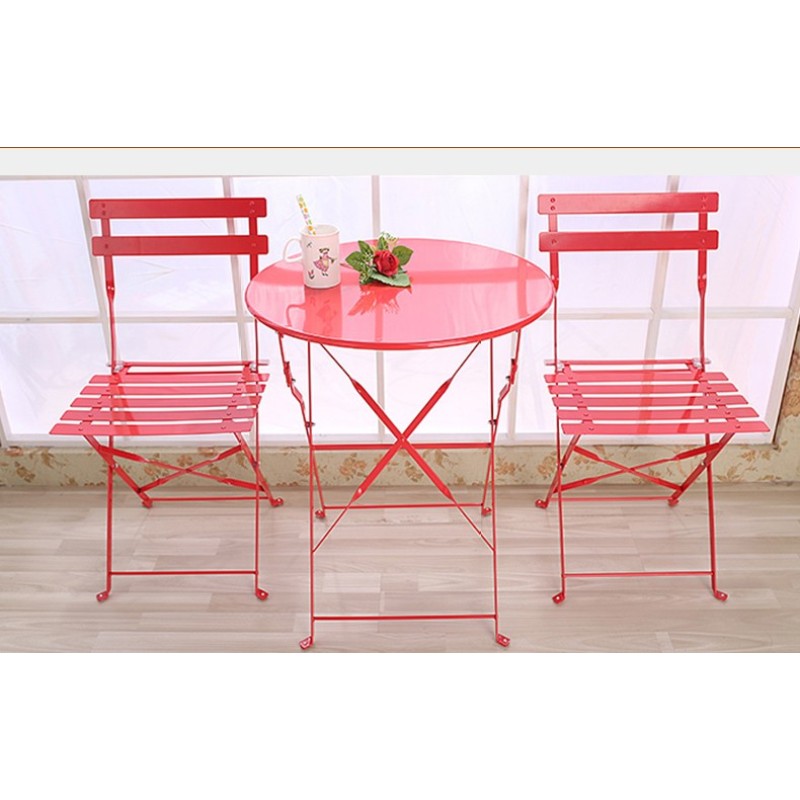 Leisure Furniture Patio Sets 3 Pieces Bistro Set Outdoor Balcony Garden Chair Metal Chair And Table set