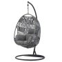 Yoho Wholesale Hot Sell Wicker Hanging Chair Patio Garden Swinging Chair With Metal Stand