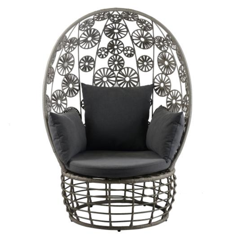 Luxury Hot Sale Steel Standing Egg Chair Outdoor Furniture Wicker Egg Chair