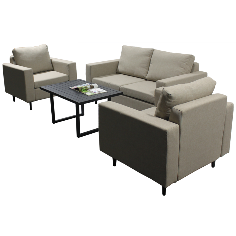Outdoor 4pcs Luxury rope sofa set garden single sofa furniture leisure chair