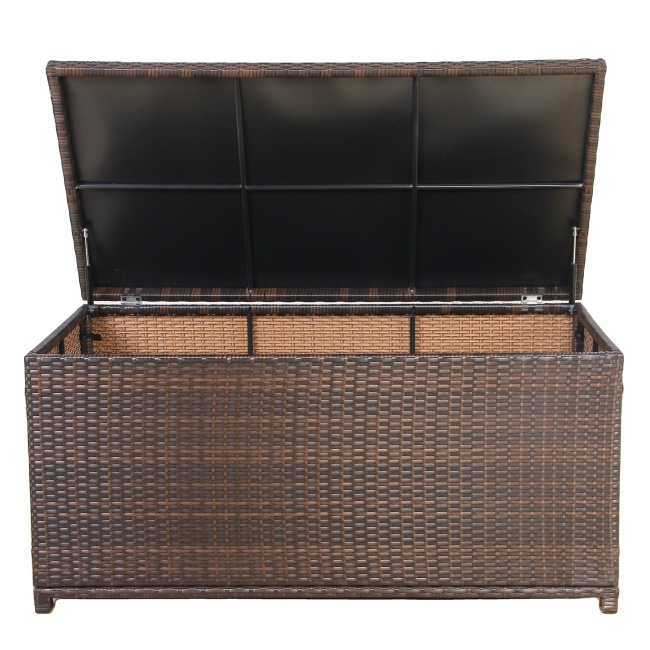YOHO OEM Outdoor Rattan Outdoor garden rattan shoes/toys/tools storage box with lid