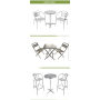 3pcs simple Outdoor metal Chair with armrest table set balcony Conversation patio reception living room