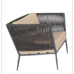 YOHO Outdoor furniture Modern design garden patio Furniture rattan sofa sets conversation rope sofa set