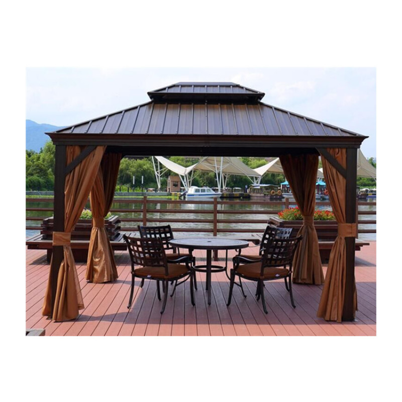 Patio waterproof canopy metal frame backyard hardtop gazebo outdoor