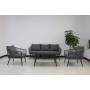 Outdoor Modern Aluminum Sectional Conversation 4pc Sofa Set