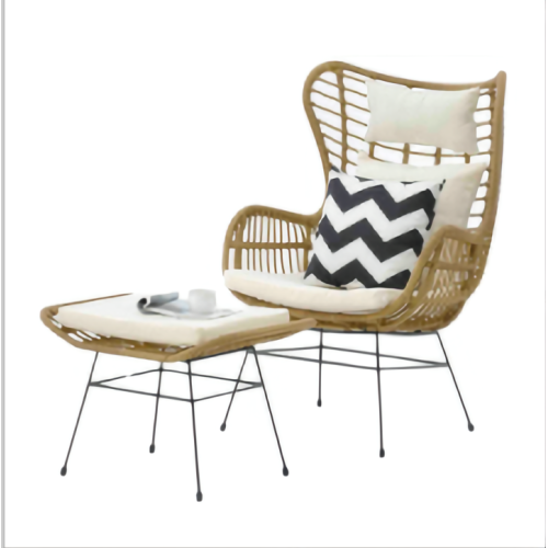 Outdoor Garden Balcony Patio Wricker 3 PCS Bistro sofa set villa country yard rattan single sofa chair cube table