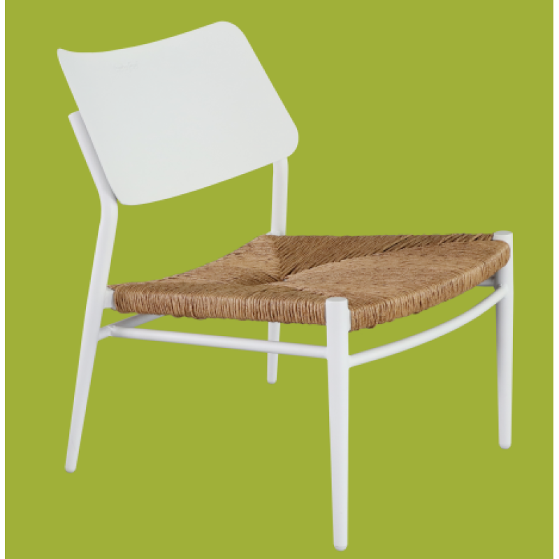 Outdoor Garden Simple Modern Dining Wricker Poly Rattan single chair Balcony Set with high back Aluminum PE distorted rattan