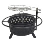 Yoho Outdoor Wood Burning Steel Fire Pit With Barbecue Roasting Grill