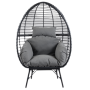 Luxury Hot Sale Steel Standing Egg Chair Outdoor Furniture Wicker Egg Chair