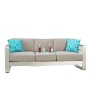 Outdoor Garden Patio Classic Leisure Aluminum Bench Long Chair Patio Sofa with Back