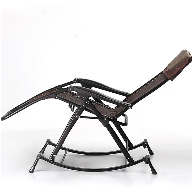Outdoor Rocking Reclining Chaise Sun Lounger For Noon Break Elder Population Zero Gravity Beach Chair