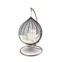 Outdoor Rattan Wicker Furniture Patio Egg Chair With Steel Stand Egg Chair
