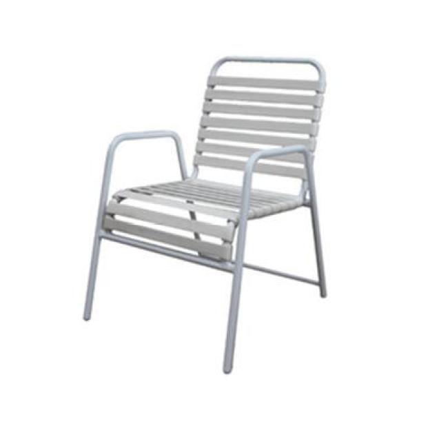 YOHO Outdoor Garden armchair Full aluminum PVC strap chair  patio garden chairs for outside