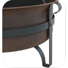 YOHO portable fire pit steel 34 inch Large and Deep Fire Pit