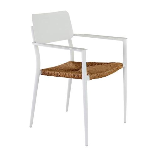 outdoor furniture Alu and PE distorted rattan  stack  Leisure Dining  chair