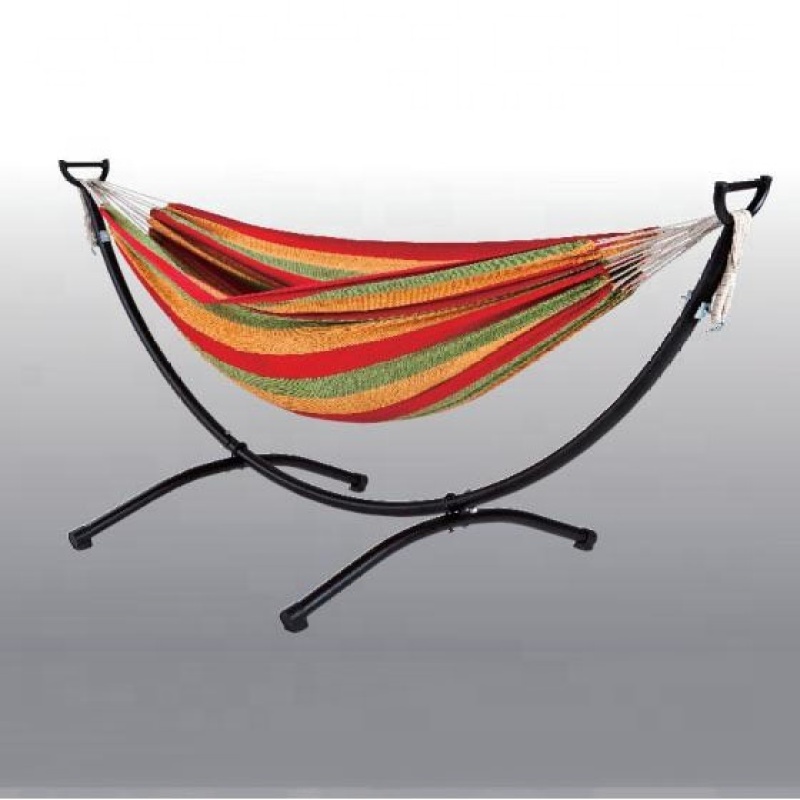 Double Hammock with Space Saving Steel Stand and Portable Carrying Case