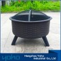 Outdoor Bowl Fireplace Stove Brazier and Backyard Garden Round Metal Fire Pit Metal, Tile Table Top 81/81/35 Cm 83/83/15 Cm 20GP