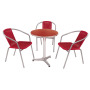 All Weather Aluminum Yard Garden Furniture Outdoor Dining Set Coffee Shop Tables And Chairs