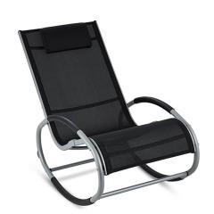 2022 New design patio rocker outdoor chair patio aluminum chair with textline seat