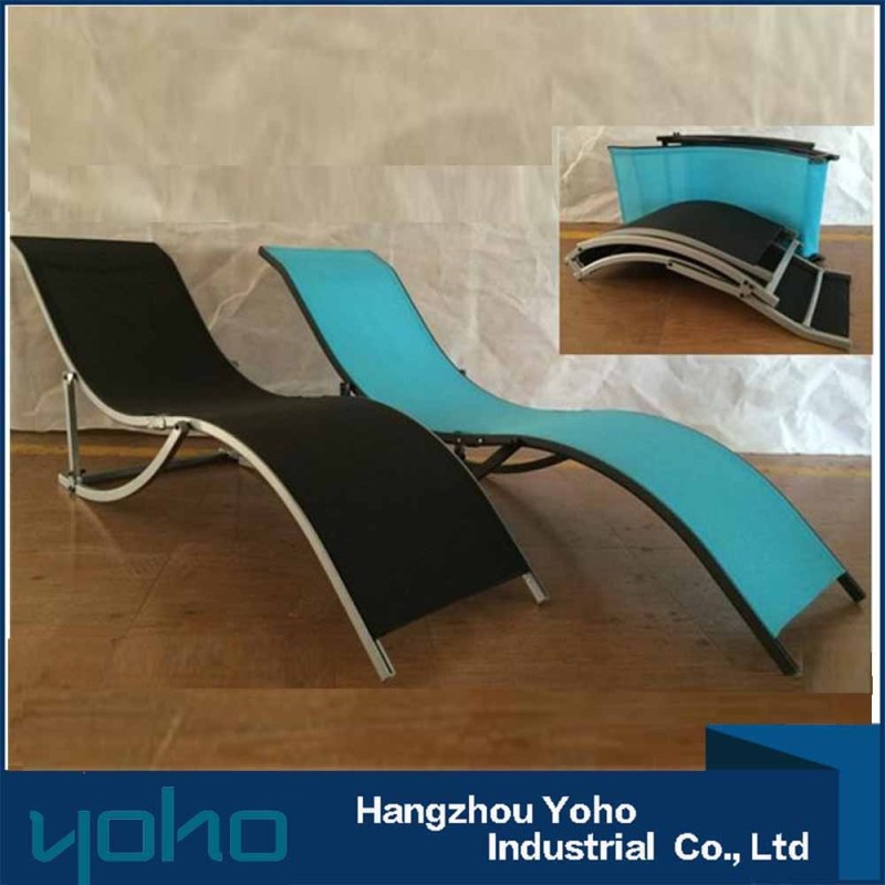 Outdoor Aluminum KD Sun Bed Folding Lounge Swimming Pool Chair