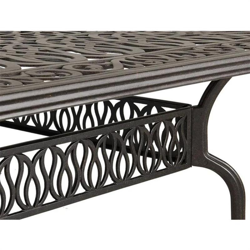 Luxury Garden Patio Modern Cast Aluminum High Quality Square Dining Table