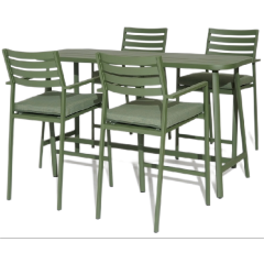 YOHO New Arrival Bar set restaurant furniture dining set Garden Patio Kitchen Backyard Bar stool with Bar Table for of 4 seater