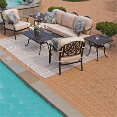 Modern outdoor garden patio cast aluminium park sofa bench seats