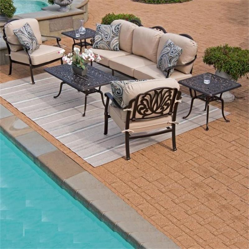 Modern outdoor garden patio cast aluminium park sofa bench seats