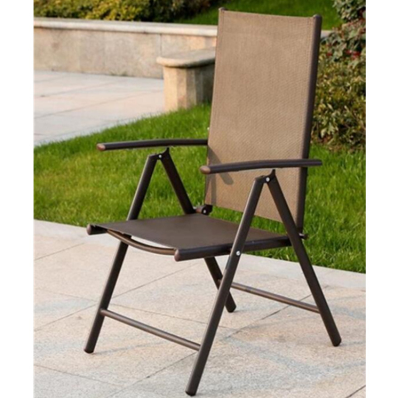 YOHO Hot sale High Quality cheap garden metal folding chair 7 position adjustable garden relax chair easy folding  chair