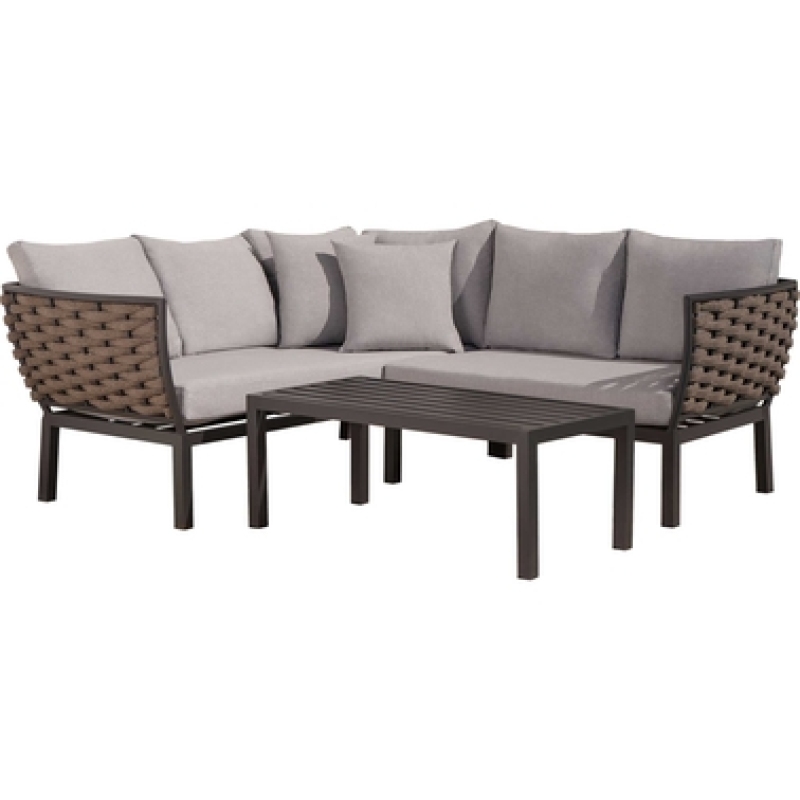 Luxury Sectional Outdoor Aluminum frame Patio  Multi-function L-shape Sofa