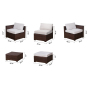 All weather Nordic Modern Rattan sofa set Outdoor L-shaped sofa set end table aluminum living room garden backyard