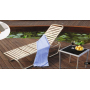 Outdoor Furniture Pool Beach Party PVC Stripe Sun Lounger Hot Sale Plastic Stripe with Aluminum Tube Chairs Leisure