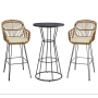 Hot sale bar tables metal bar stool Modern furniture cube chair with back restaurant cocktail table with back design beautiful