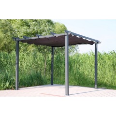YOHO All Weather Outdoor Garden Gazebo Pergola Waterproof Opening Roof sunshade outdoor gazebo