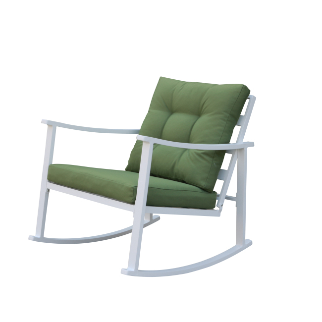 Outdoor Patio Garden Rocking recliner waterproof cushion Restaurant Aluminum chairs